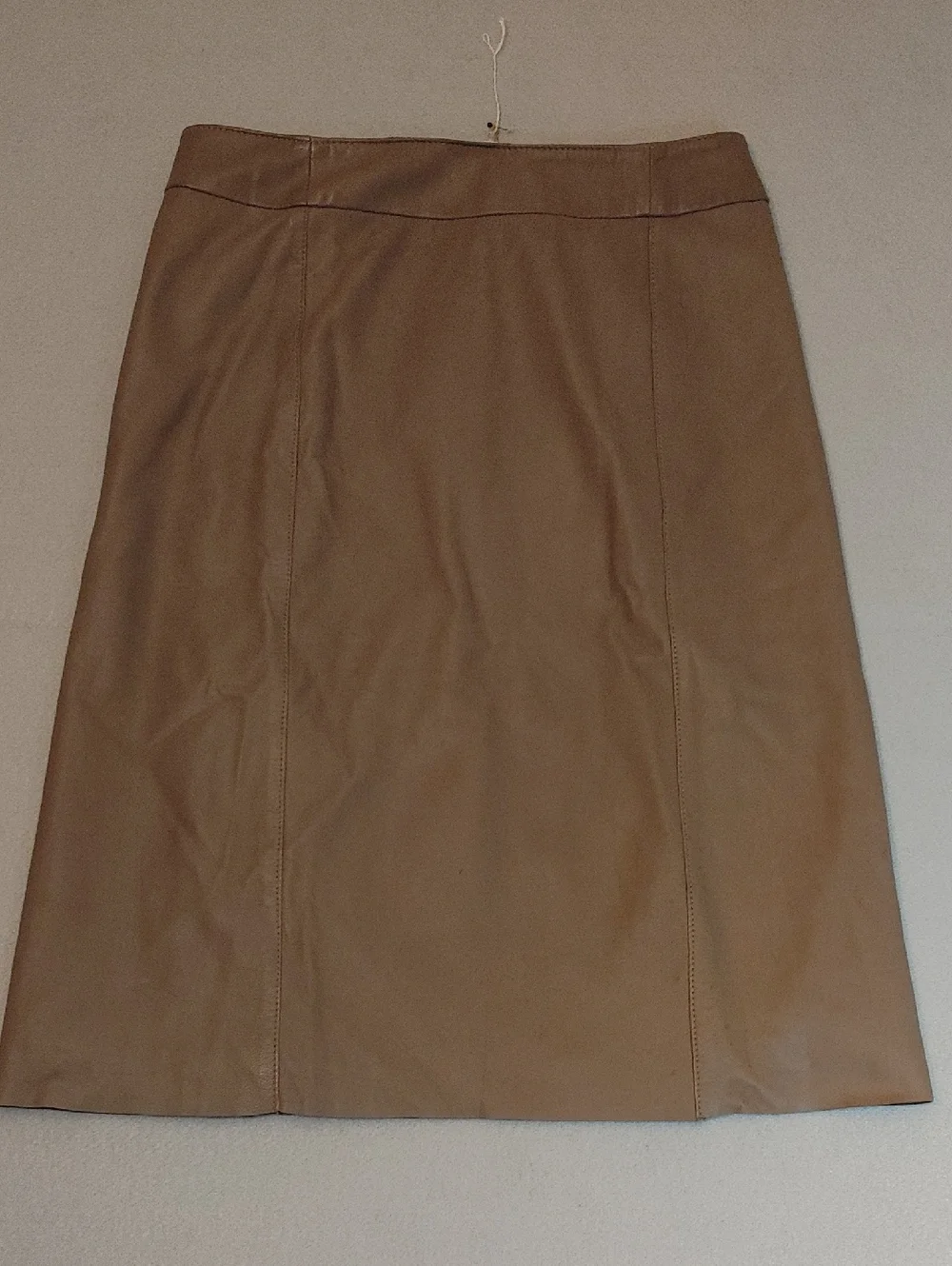 Iris & Ink Taupe Lamb Leather A-Line Skirt Size 6 - Picture 6 of 16